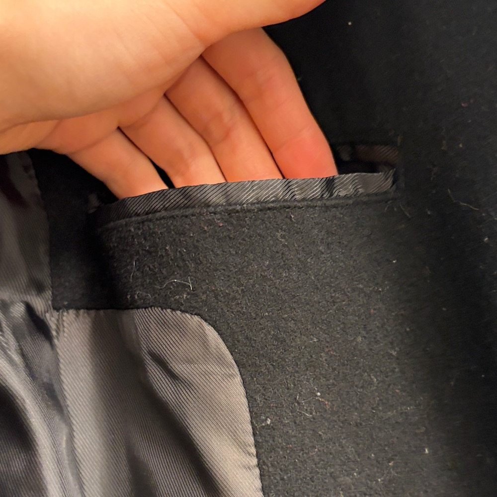 Zara Black Double-Breasted Coat - Picture 7 of 7